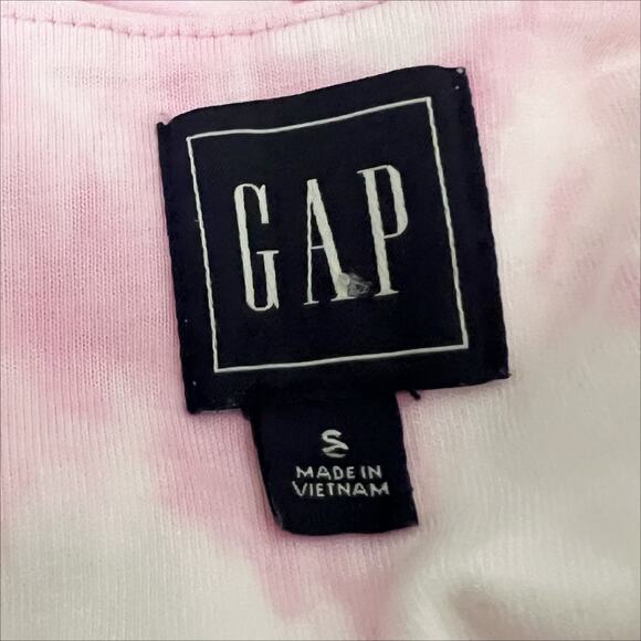 Gap Pink and White Tie Dye Print Tiered Ruffle Sleeveless Sundress Size Small - Picture 6 of 7